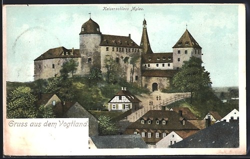 Ansichtskarte mylau - mylau, im
