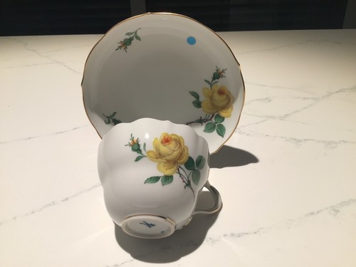 Meissen gelbe rose - gelbe, neuer