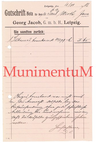 Juwelier gutschrift nota - juwelier?,