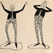 Karikatur Emotionen Tuschfeder