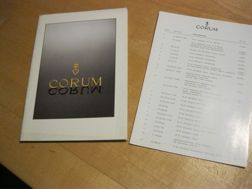 Corum katalog mit - mit, preisliste