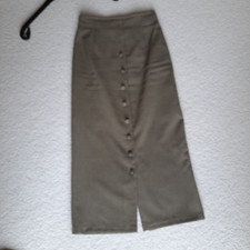 Business enger Rock Bleistiftrock midi kariert karo Schlitz 36