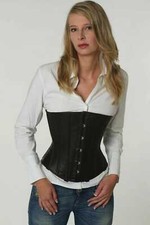 Corsage Korsett Leder Braun