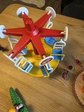 Playmobil Spielplatz Rutschbahn Karussell Schulhof Rutsche retro rar vintage