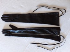 Lange Kunstlederhandschuhe