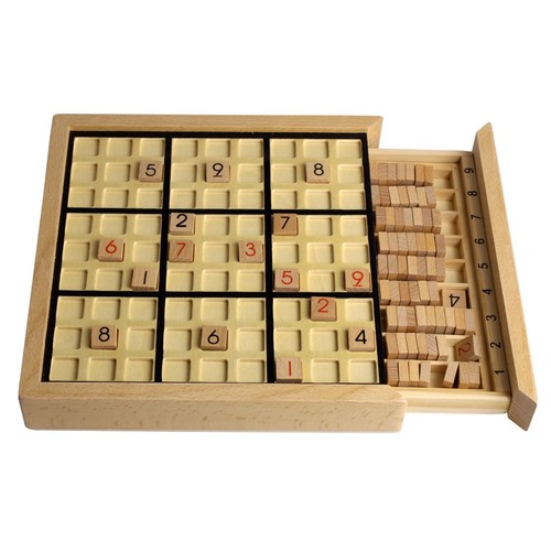 Holz sudoku brett - holz, spiele