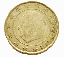 ?20 Euro Cent  "Große Sterne" Belgien 2002 / Sehr Selten ✏ Rar, Fehlprägung