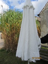 Ersatzdach Marktschirm Polyester weiss Volant Ø 2,80 Terrassenschirm Bespannung