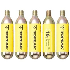 Topeak 5er Set CO2 Kartuschen Co2bra Druckluft Bike Fahrrad Pumpe Inflator 16g