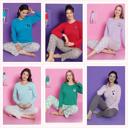 Damen pyjama schlafanzug lang - damen,