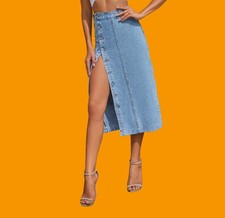 Damen Jeansrock Gr XL Blau Neu