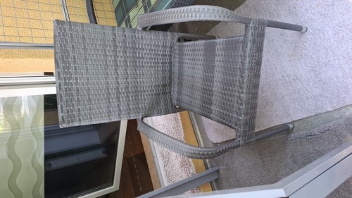 Gartenstuhl polyrattan grau - gartenstuhl,
