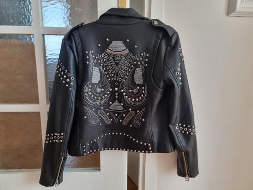Kunstleder bikerjacke - kunstleder,