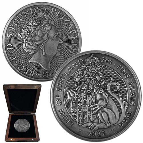 2oz lion england - 2oz, of