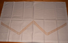 Antikes Leinen Wandschoner Ziertuch Deckchen Spitze (9972)