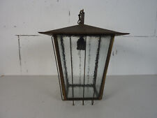 Aussenleuchte Hängelampe Hoflampe Glas Messing Mid Century