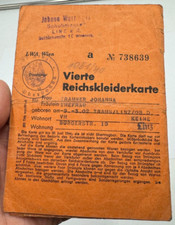 Vierte reichskleiderkarte 1944 - reichskleiderkarte,