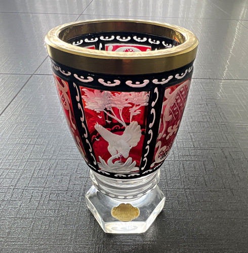 Bleikristall becher auf fuß - becher,
