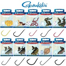 Gamakatsu Einzelhaken gebunden 10 Stk. | Zielfisch Haken montierte mono Vorfach