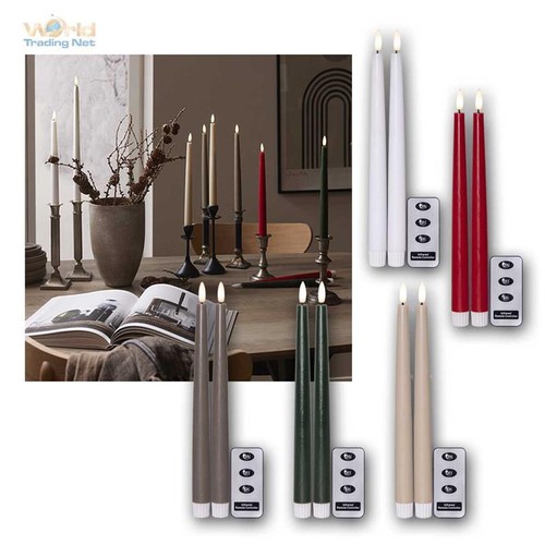 Led stab kerzen 2er set - 2er,