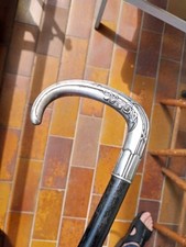 Wunderschöner alter, seltener Flanierstock, Spazierstock Jugendstil Alpaka 