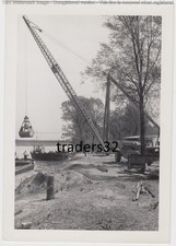 Foto Dampfkran Dampfbagger Bagger Lastkahn Kahn Donau-Kies-Baggerei Straubing