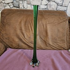 Hohe schmale Vase Glas Grün