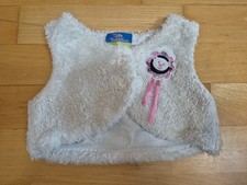 Mädchen Weste Gr. 86 Weiß Flauschig Topolino Gebraucht, Guter Zustand