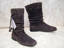 Slouch Boots 37 Braun Leder