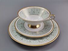 VEB Weisswasser Porzellan Sammeltasse Unterteller Teller Goldrand VINTAGE