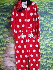 Minnie Maus Kostüm, Overall Damen M, Jumpsuit Disney, Karneval, Onesie Rot Weiß