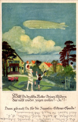 Zeppelin luftschiff - ak,