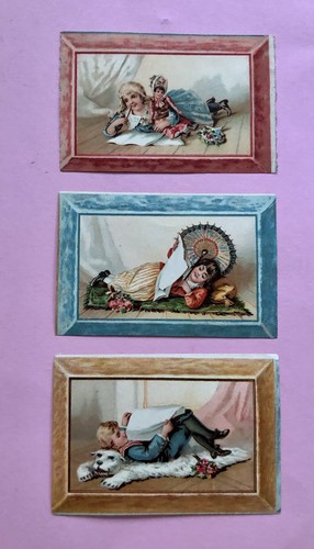 Drei alte papierbilder für - drei,