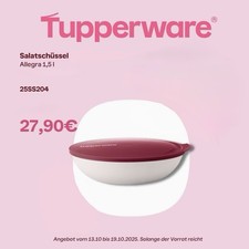 Tupperware Allegra 1,5 L Schüssel Brodeau Rot Tupper Dose Weinrot 1,5l + Deckel
