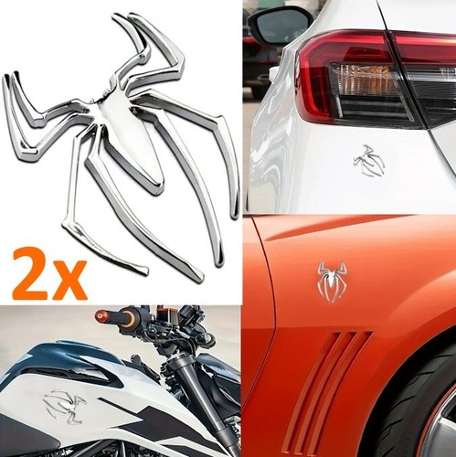 Spinne metall chrom - 2x,