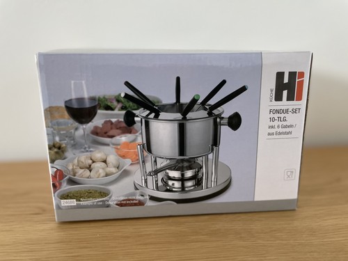 Edelstahl fondue set - fondue, 6