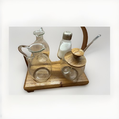 Glas öl essig - Öl, salz