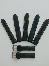 Kautschukband Uhrenarmband Silikon Taucher Schwarz Armband 20-26mm Gummi Uhrband