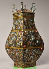 12'' Alte Bronze Ware Silber