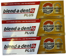 3x Blend-a-dent PLUS Haftcreme