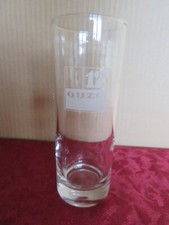 1x Glas "Ouzo 12", 0,2 l., glasklar, weißer Aufdruck, 14,4 cm hoch, Stück = 4,-€