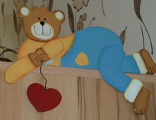 Kantenhocker Bär Teddy blaue