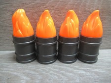 Playmobil Zubehör | 4x Fass | Fässer mit Flamme