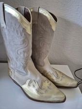 DW RS Cowboystiefel Westernsiefel Boho 39 Beige Gold