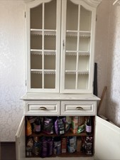 Schrank Vintage shabby chic Retro VITRIN Glasschrank mintgrün 