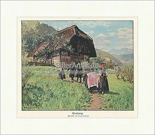 Taufgang Curt Liebich Hof Gebirge Maler Graphiker Wiese Druck GL 718