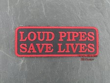 Patches Aufbügler Aufnäher Loud Pipes Save Lives