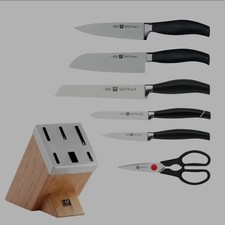 Zwilling 5 STAR selbstschärfender Messerblock, inkl. 5 Messer + Schere UVP 350€