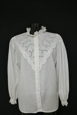 Gr.44 Trachtenbluse weiß