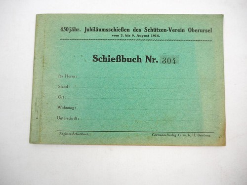Schiessbuch blanko